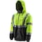 Lift Safety Hi-Vis Bomber Jacket, 100% Polyester 300D Oxford, Class 3 Type R, Yellow/Black, M AVB-17HVKM - alternate 1